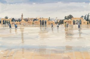 Wind and Rain on the Temple Mount, Jerusalem by Lucy Willis