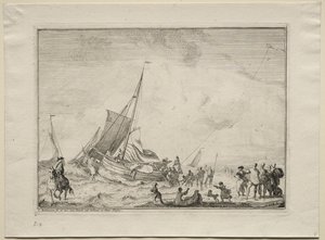 Launching a Ship by Ludolf Backhuysen