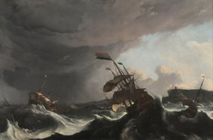 Warships in a Heavy Storm