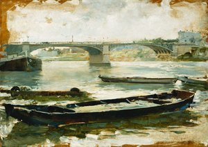 Barges on the Seine, Paris