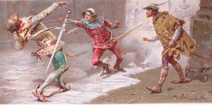 Courage man, the hurt cannot be much (illustration from Romeo and Juliet)