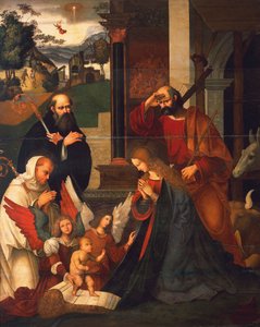 Nativity with St Bernard and St Alberico (ca 1505-1510)