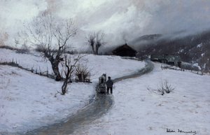 Man with Horse and Sledge