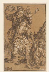Aeneas Carrying His Father from Troy by Ludwig Businck