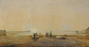 Landscape at Lake Neusiedl by Ludwig Ferdinand Schnorr von Carolsfeld