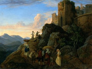 Civitella (Evening) by Ludwig Richter