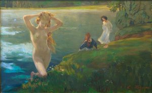 Bathing Girls by Ludwig von Hofmann