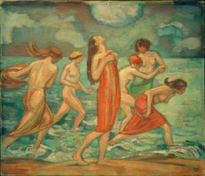 L. v. Hofmann, Bathing Girls by Ludwig von Hofmann