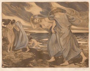 Girl by the Sea by Ludwig von Hofmann