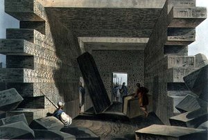 Interior of the Temple of Jupiter Ammon, plate 71 from 