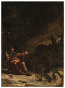 North Transept, Altar of San Rocco, San Rocco visited by the fairs in the desert