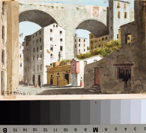 View of the Bridge Carignano in Genoa