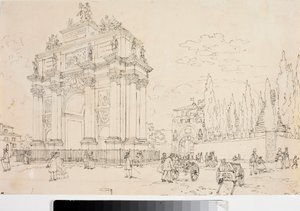 View of the Triumphal Arch in Porta San Gallo, Florence by Luigi Garibbo