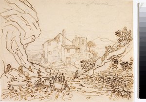 Workers in a Quarry in Fiesole, Near Florence by Luigi Garibbo