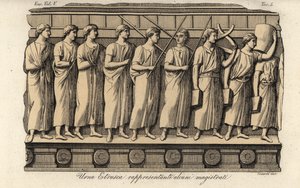 Magistrates from an Ancient Etruscan Urn by Luigi Giarrè