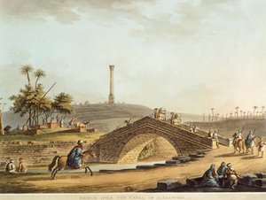 Bridge over Alexandria Canal, Engraving by Luigi Mayer by Luigi Mayer