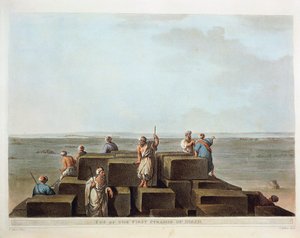 Top of First Pyramid of Giza, Engraving from "Views" of Luigi Mayer by Luigi Mayer