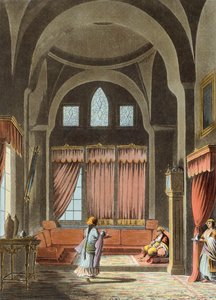 Interior of a harem in Cairo by Luigi Mayer