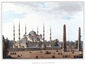 Mosque of Sultan Ahmed (1609-1616), Istanbul. in “Views in the Ottoman Dominions, in Europe, in Asia, and some of the Mediterranean islands” from the original drawings taken by Luigi Mayer, London by Luigi Mayer