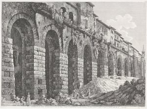 The Temple of Hercules Victor at Tivoli by Luigi Rossini