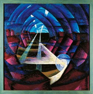 Switzerland, Basel, Compenetration of Houses, Light, Sky by Luigi Russolo