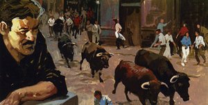 Hemingway became fascinated by the Spanish obsession with bulls and bullfighting