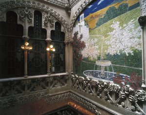 Mosaiques, Casa Nava (1901-1907), a Reus - DOMENECH I MONTANER, Lluis (1850-1923). Navas House. 1901-1907. SPAIN. Reus. Navas House. Interior Mosaic Decoration. Modernism. Architecture.