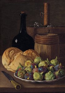 Still Life with Figs and Bread, c. 1770 by Luis Meléndez