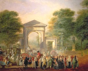 Avenue Before the Botanical Gardens in Madrid