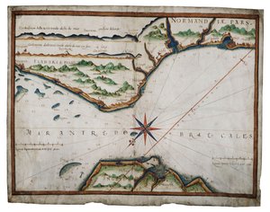 Chart of Dover Strait, c.1587-88 by Luis Teixeira