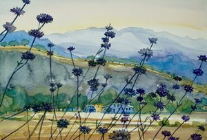Lavender Mountain View by Luisa Millicent