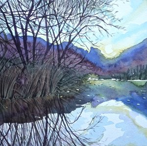 Tranquil Winter Dawn by Luisa Millicent