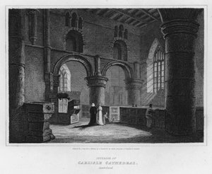 Interior of Carlisle Cathedral, Cumberland by Luke (after) Clennell