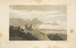 A Distant Shower Coming from Behind an Elevated Point of Land by Luke Howard