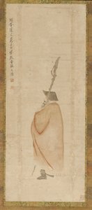 Standing man in a red coat, Qing dynasty, 18th century