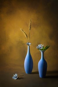 Blue Vases Still Life