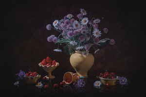 Bountiful Summer Still Life by Lydia Jacobs