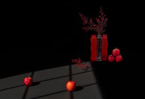 Dramatic Red Still Life