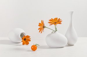 Orange Flowers Modern Still Life