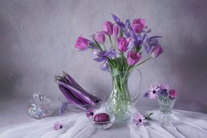 Purple Floral Still Life