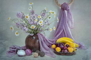 Purple Floral Still Life
