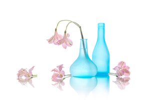 Soft Blue Floral Vases