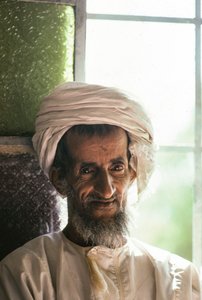 Portrait of a Saiq man in the high in the Omani plateau of Saiq