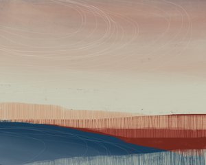 Abstract Desert Sunset by MANSI SAXENA
