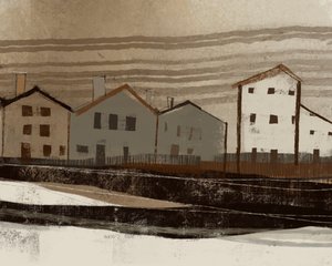 Rustic Hillside Village