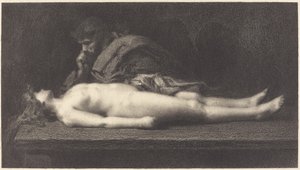 Levite of Ephraim and His Dead Wife by M.G. Fuchs after Jean Jacques Henner