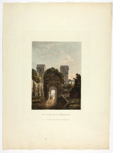 The Gate of St. Sebastian, plate seventeen from the Ruins of Rome by M. Dubourg