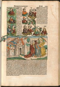 Genealogical tree of Laban, from the Nuremberg Chronicle by Hartmann Schedel (1440-1514) printed in 1493