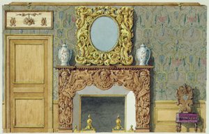 Chimney in the dining room at rue Fortunee, house bought by Balzac in 1847