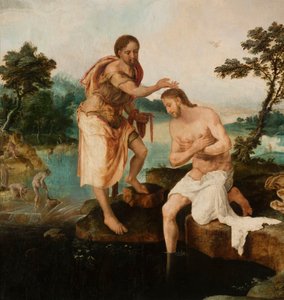 The Baptism of Christ (Mt 3:13-17; Mk 1:9-11; Lk 3:21-22) by Maarten van Heemskerck